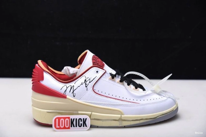Bmlin shoes Jordan Off-White Red SP 2 Retro Low White DJ4375-106 0814